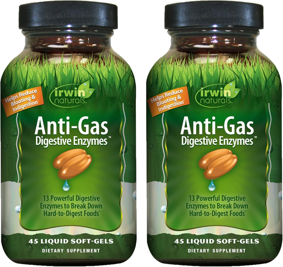 Flacon d'Irwin Naturals Multi-Enzymes avec 90 gélules