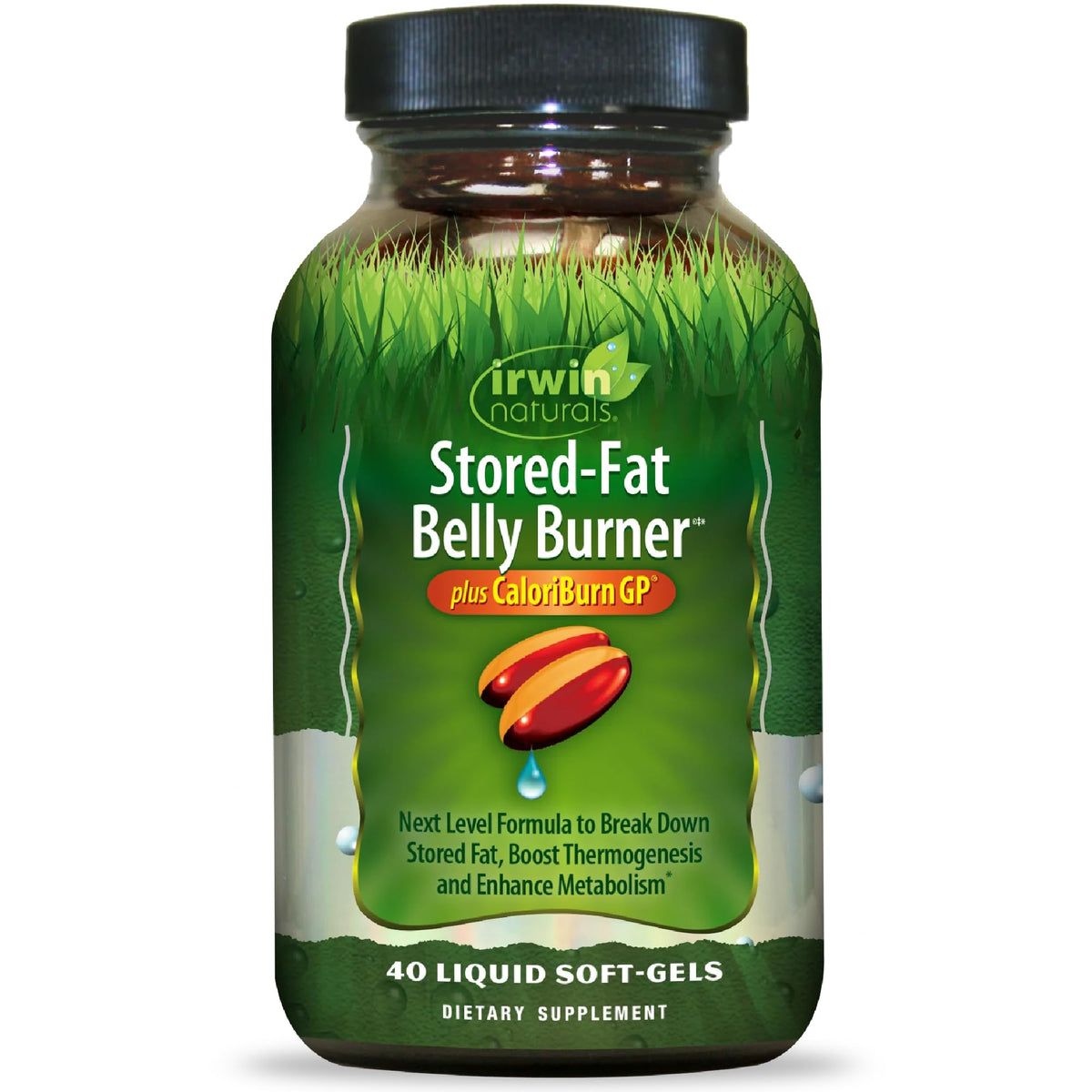 Flacon d'Irwin Naturals Stored-Fat Belly Burner Plus CaloriBurn GP 40 gélules