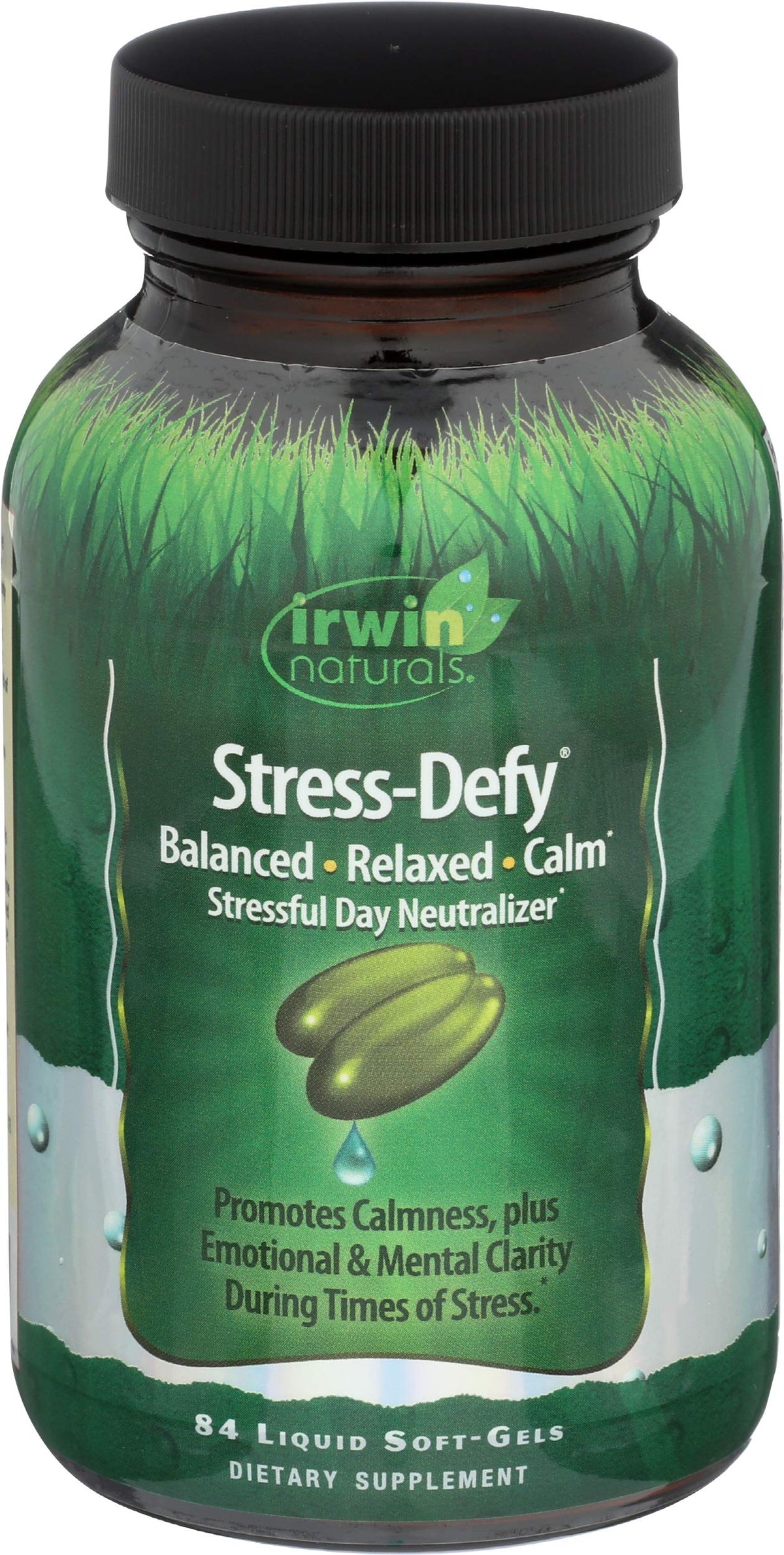 Flacon d'Irwin Naturals Stress-Defy avec 84 gélules