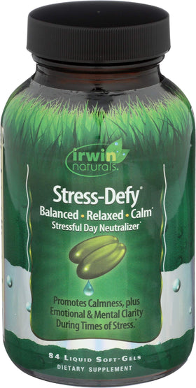 Flacon d'Irwin Naturals Stress-Defy avec 84 gélules