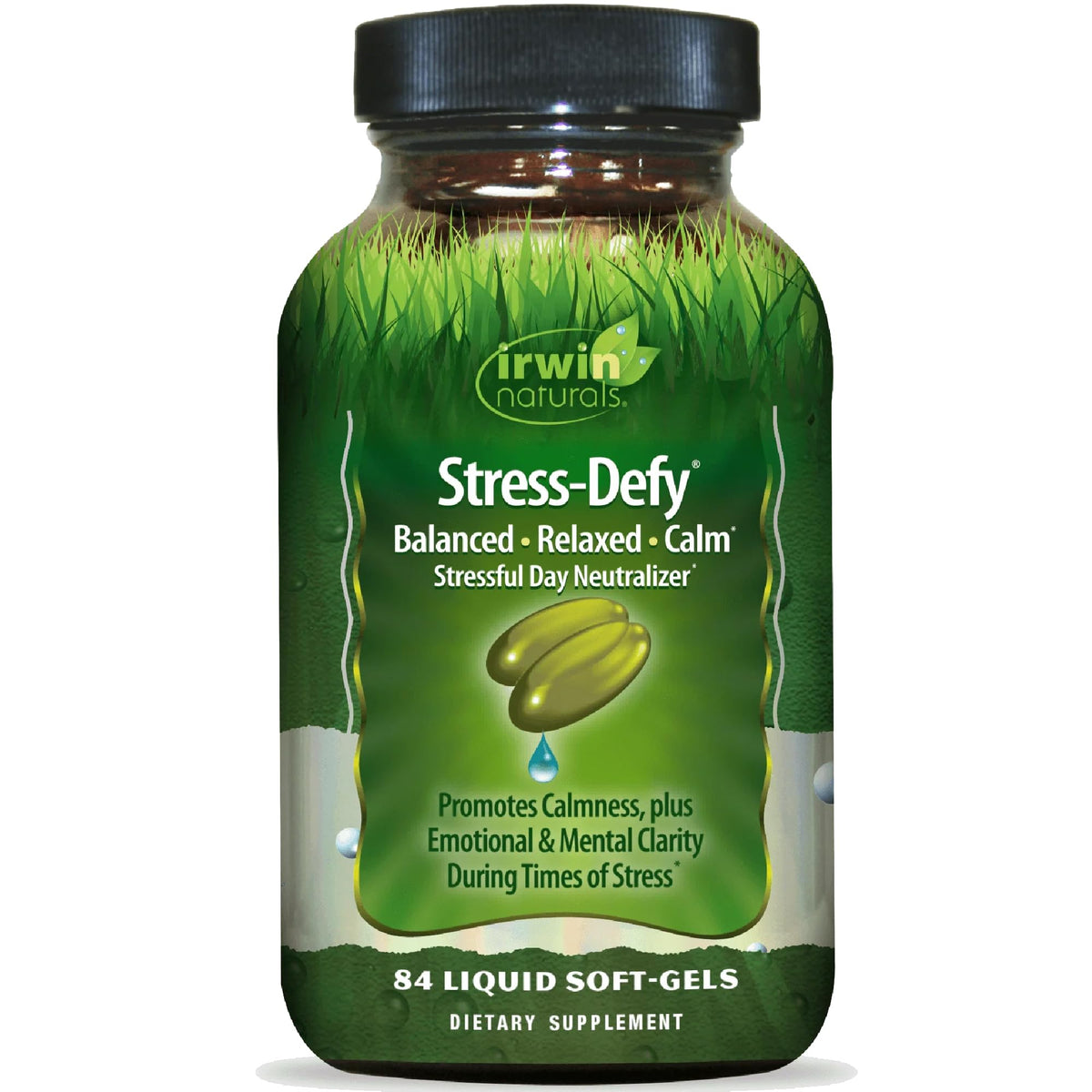 Flacon d'Irwin Naturals Stress-Defy avec 84 gélules