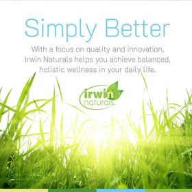 Flacon d'Irwin Naturals Sunny Mood 5-HTP sur une table en bois