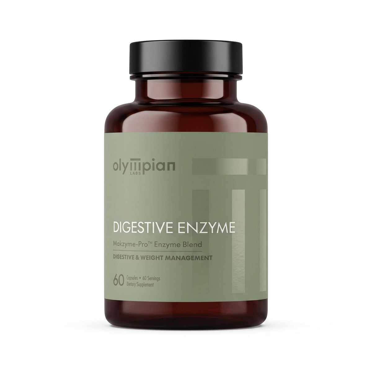 Flacon d'Olympian Labs Makzyme-Pro 60 capsules vue de face