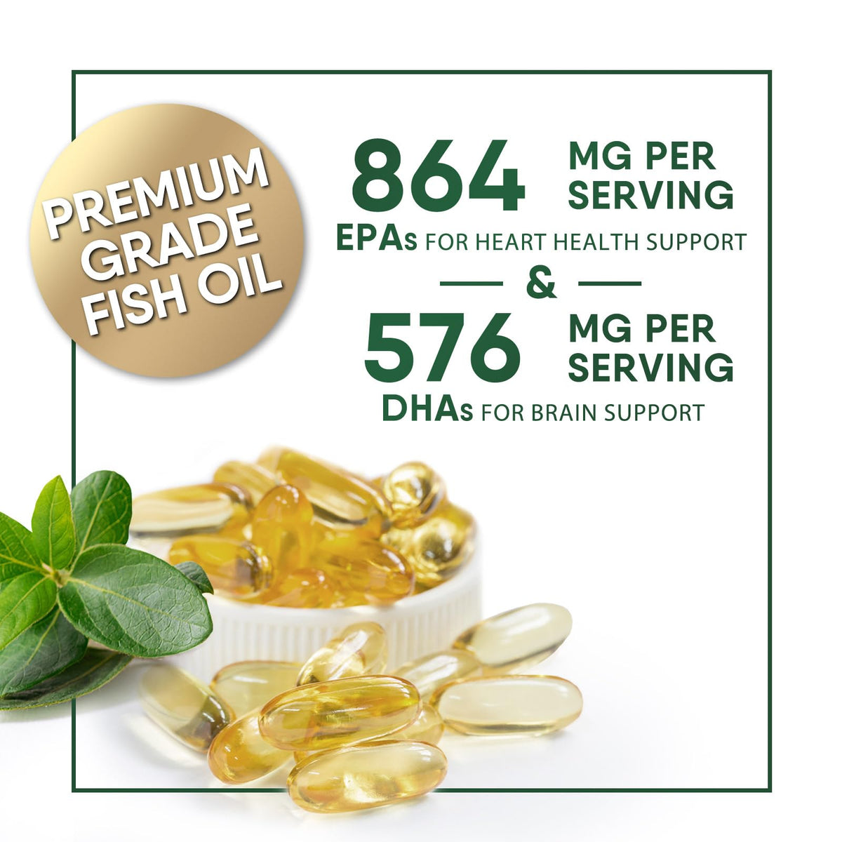 Flacon d'Omega 3 Nature's Nutrition sur fond blanc