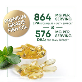Flacon d'Omega 3 Nature's Nutrition sur fond blanc