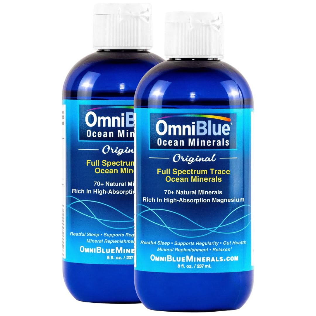 Flacon d'OmniBlue Minéraux Marins 8oz avec étiquette