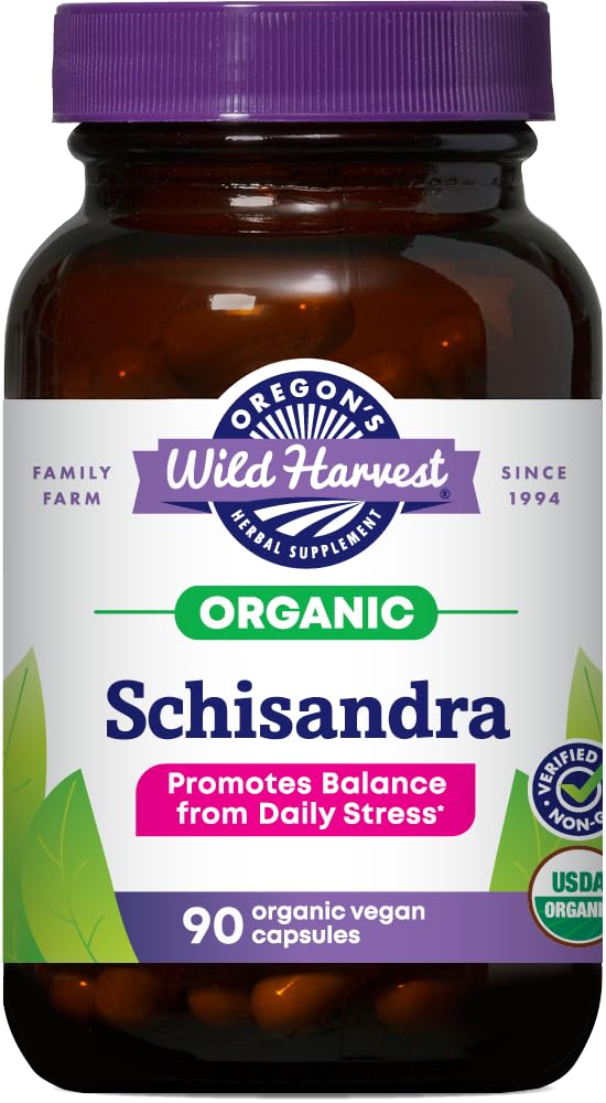 Flacon d'Oregon's Wild Harvest Schisandra 90 capsules vue de face