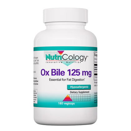 Flacon d'Ox Bile 125 mg d'Allergy Research Group, 180 capsules