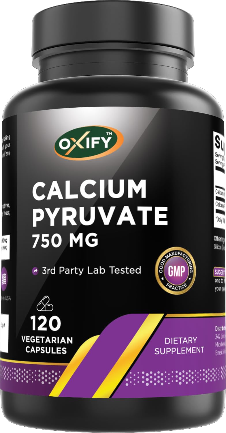 Flacon d'Oxify Calcium Pyruvate 750 mg vue de face