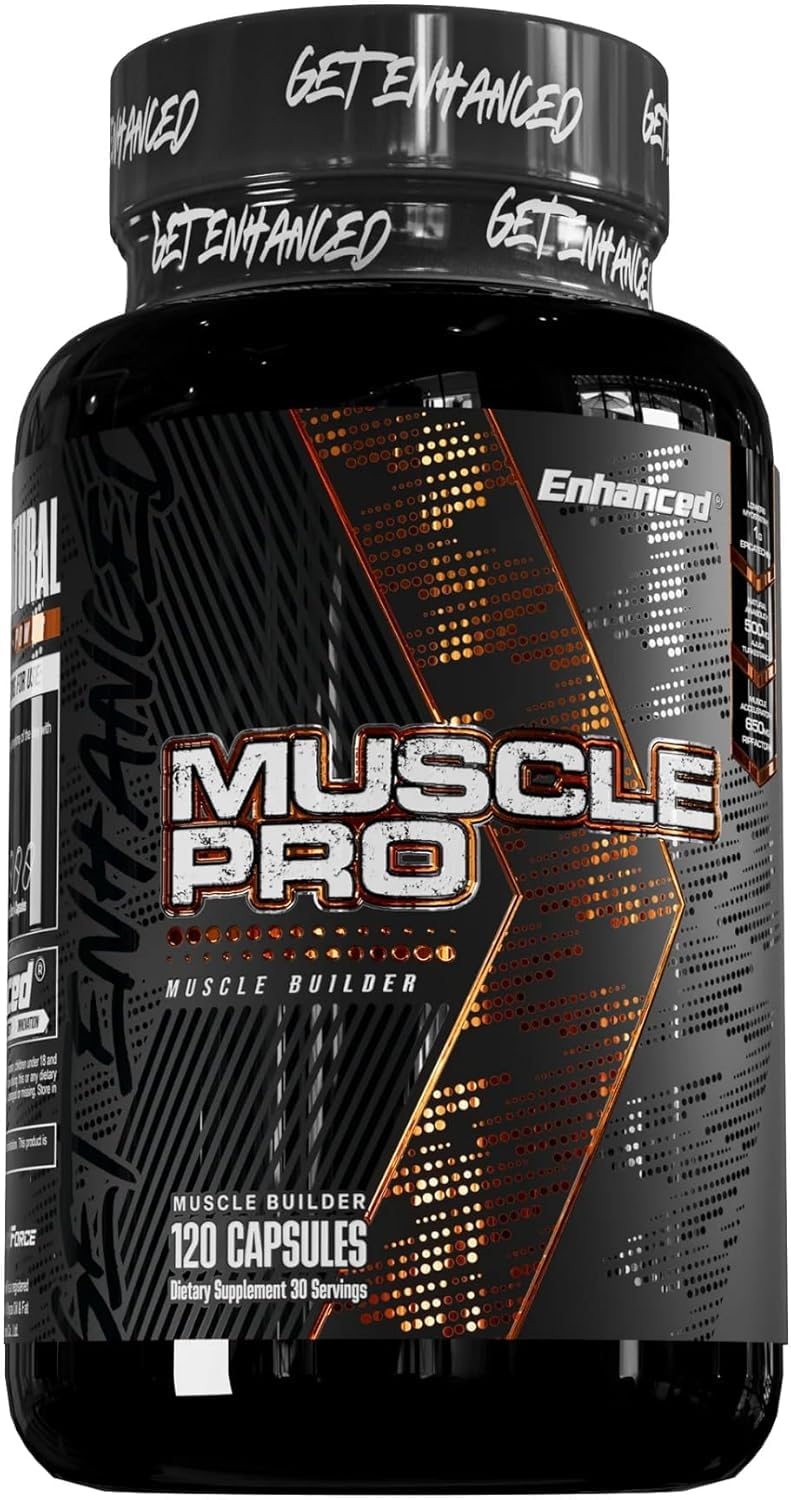 Flacon d'support Muscle Pro 120 capsules vue de face