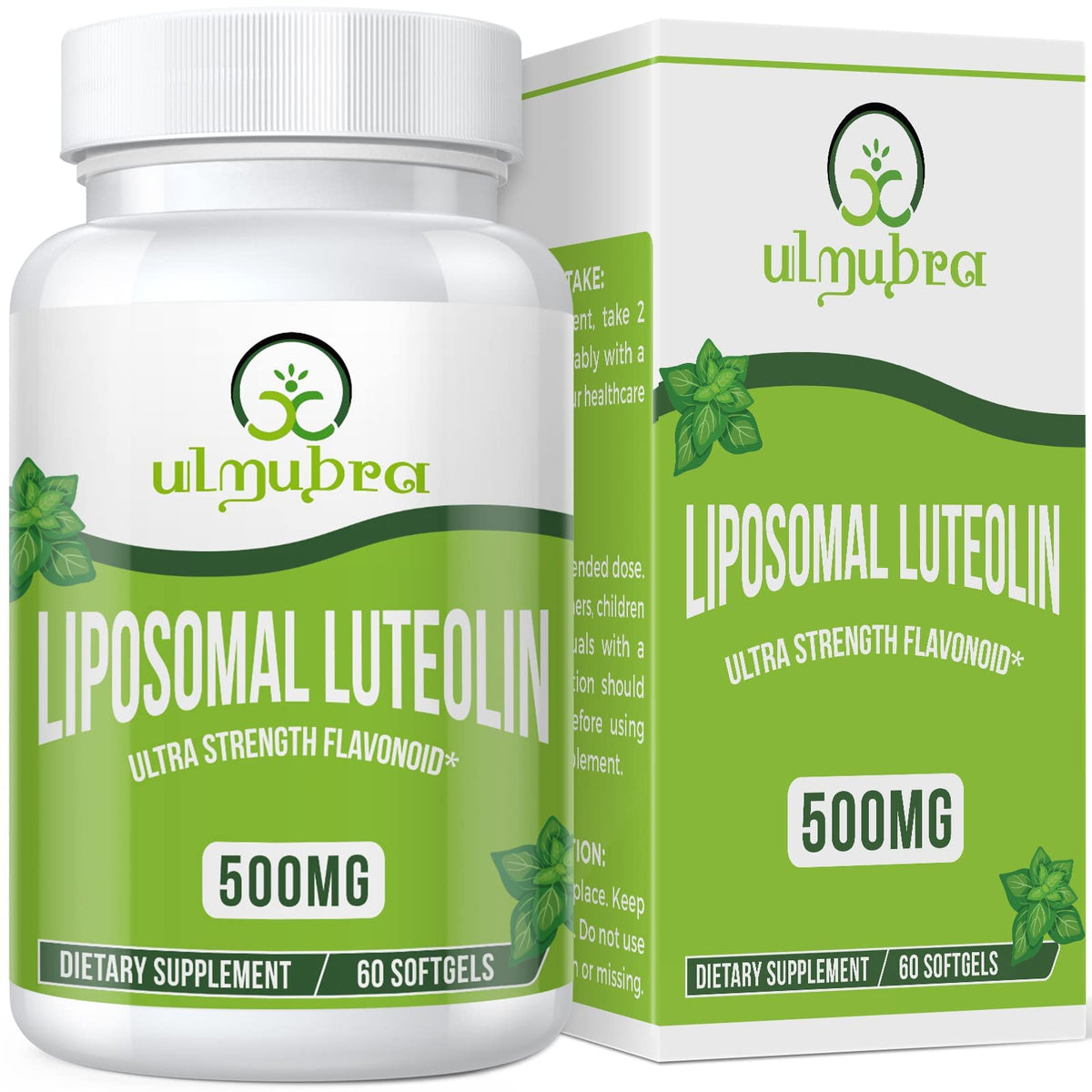 Flacon d'Ulmubra Luteolin Liposomal 500MG de 60 gélules