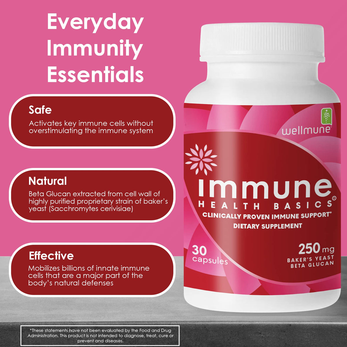 Flacon daily wellness Health Basics avec étiquette visible