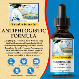 Flacon de 1 fl oz de la formule antiphlogistique Kan Herbs vu de face