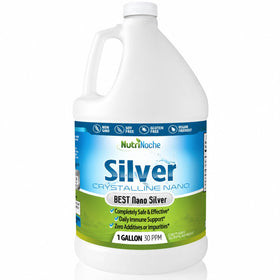 Flacon de 1 gallon de complément alimentaire argent colloïdal NutriNoche
