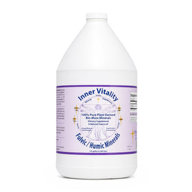 Flacon de 1 gallon du mélange minéral Fulvic Humique Inner Vitality face avant