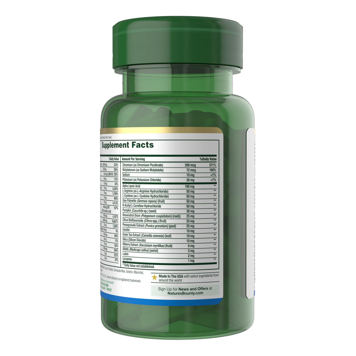 Flacon de 100 caplets multivitamines Nature's Bounty