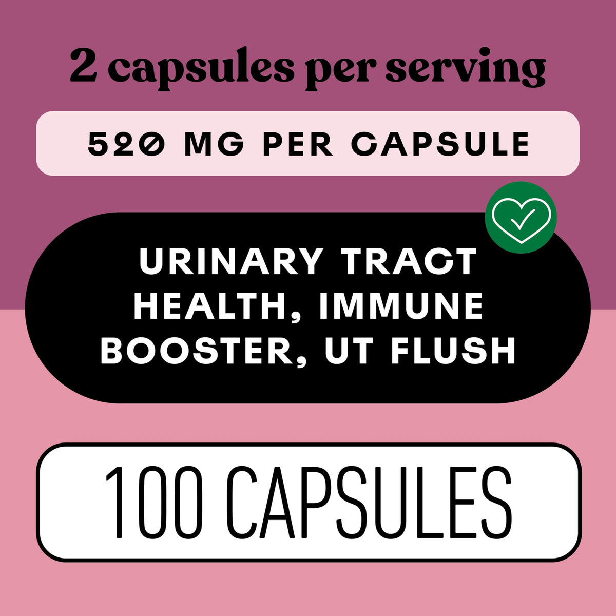 Flacon de 100 capsules D Mannose Cranberry 520mg