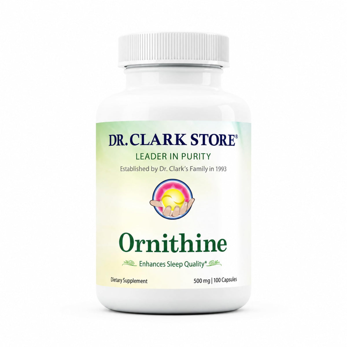 Flacon de 100 capsules d'ornithine 500mg Dr Clark Store