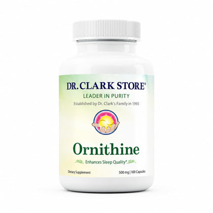 Flacon de 100 capsules d'ornithine 500mg Dr Clark Store