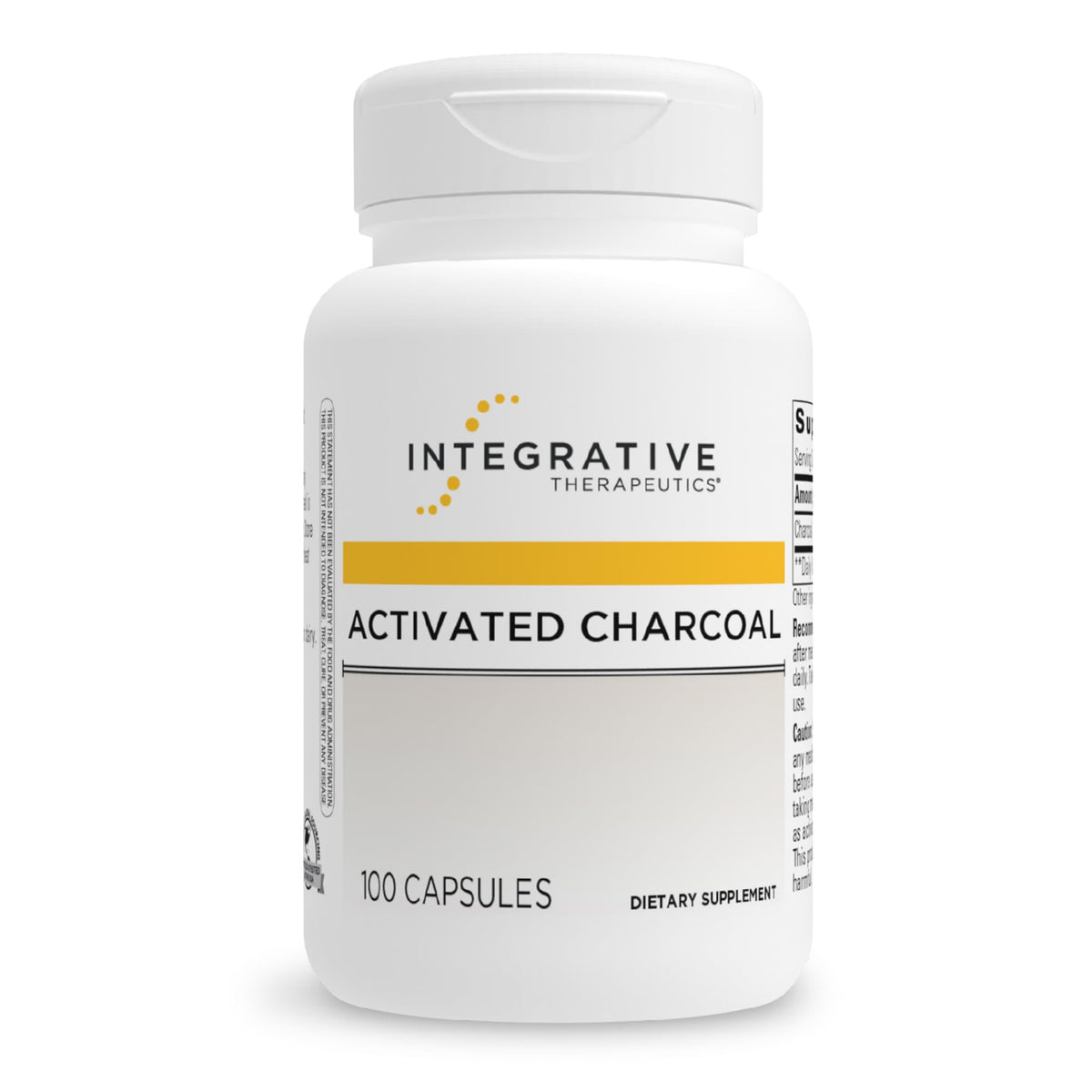 Flacon de 100 capsules de charbon actif Integrative Therapeutics