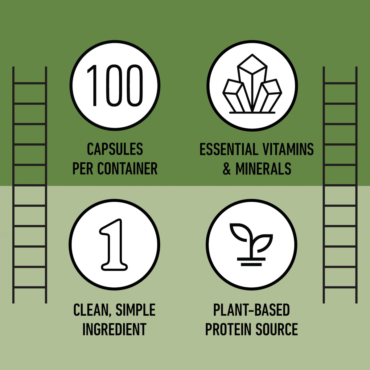 Flacon de 100 capsules de chlorella bio Complete Natural Products