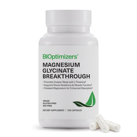 Flacon de 100 capsules de magnésium glycinate BIOptimizers