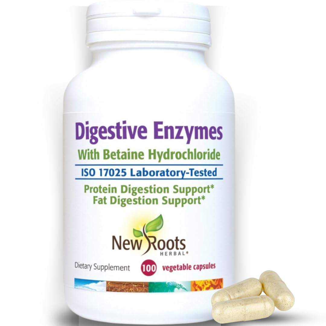 Flacon de 100 capsules de NEW ROOTS HERBAL Enzymes daily