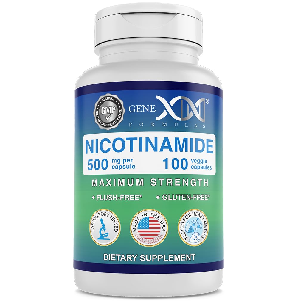 Flacon de 100 capsules de Nicotinamide 500mg Genex Formulas