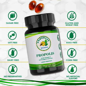 Flacon de 100 capsules de propolis Health