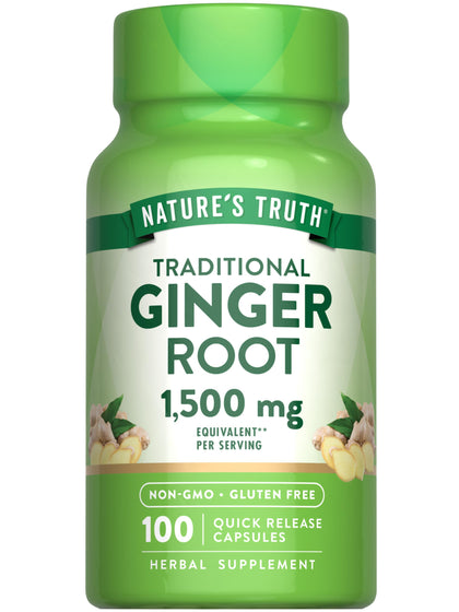 Flacon de 100 capsules de racine de gingembre Nature's Truth