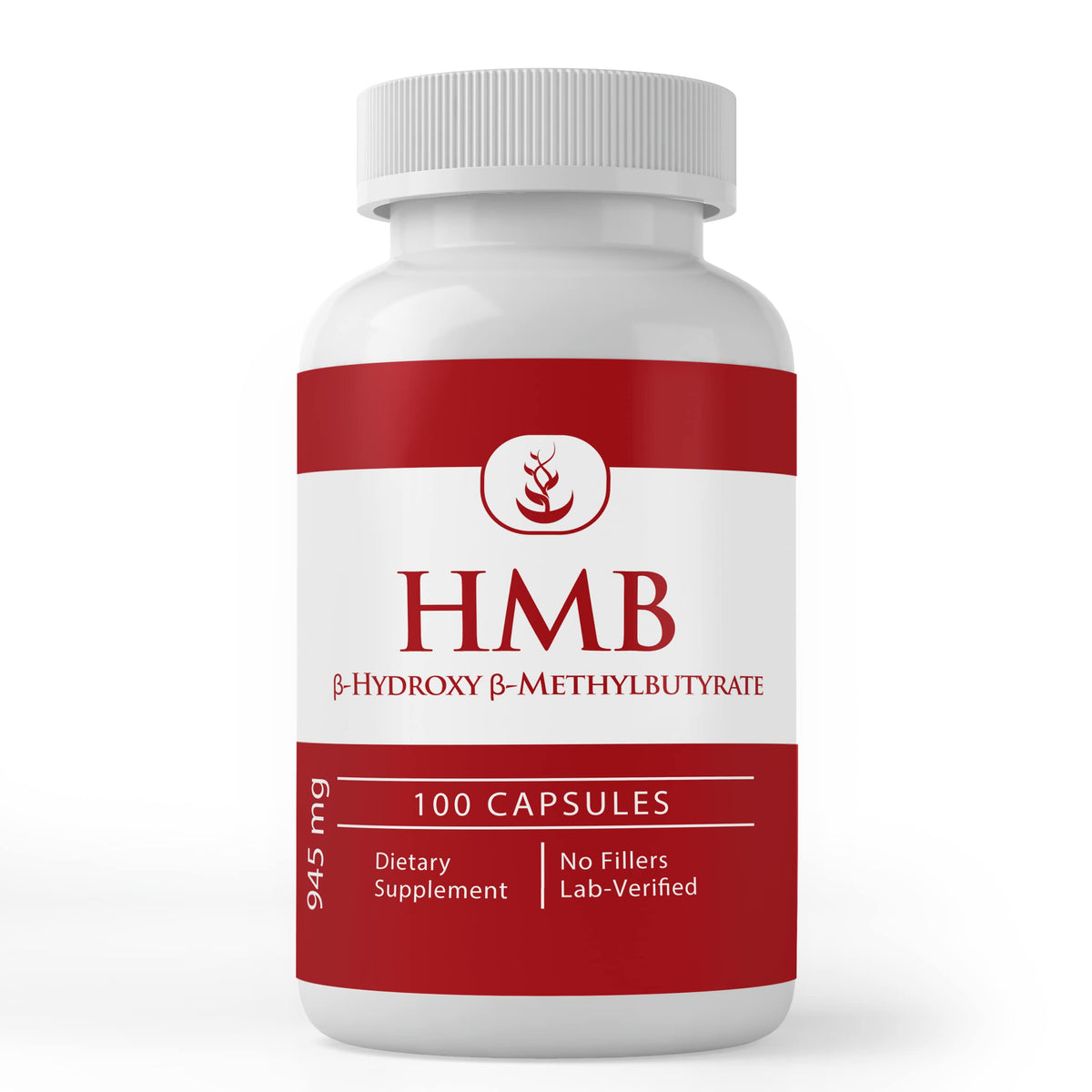 Flacon de 100 capsules HMB de PURE ORIGINAL INGREDIENTS, vue de face