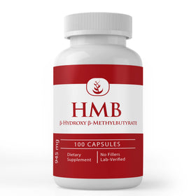 Flacon de 100 capsules HMB de PURE ORIGINAL INGREDIENTS, vue de face