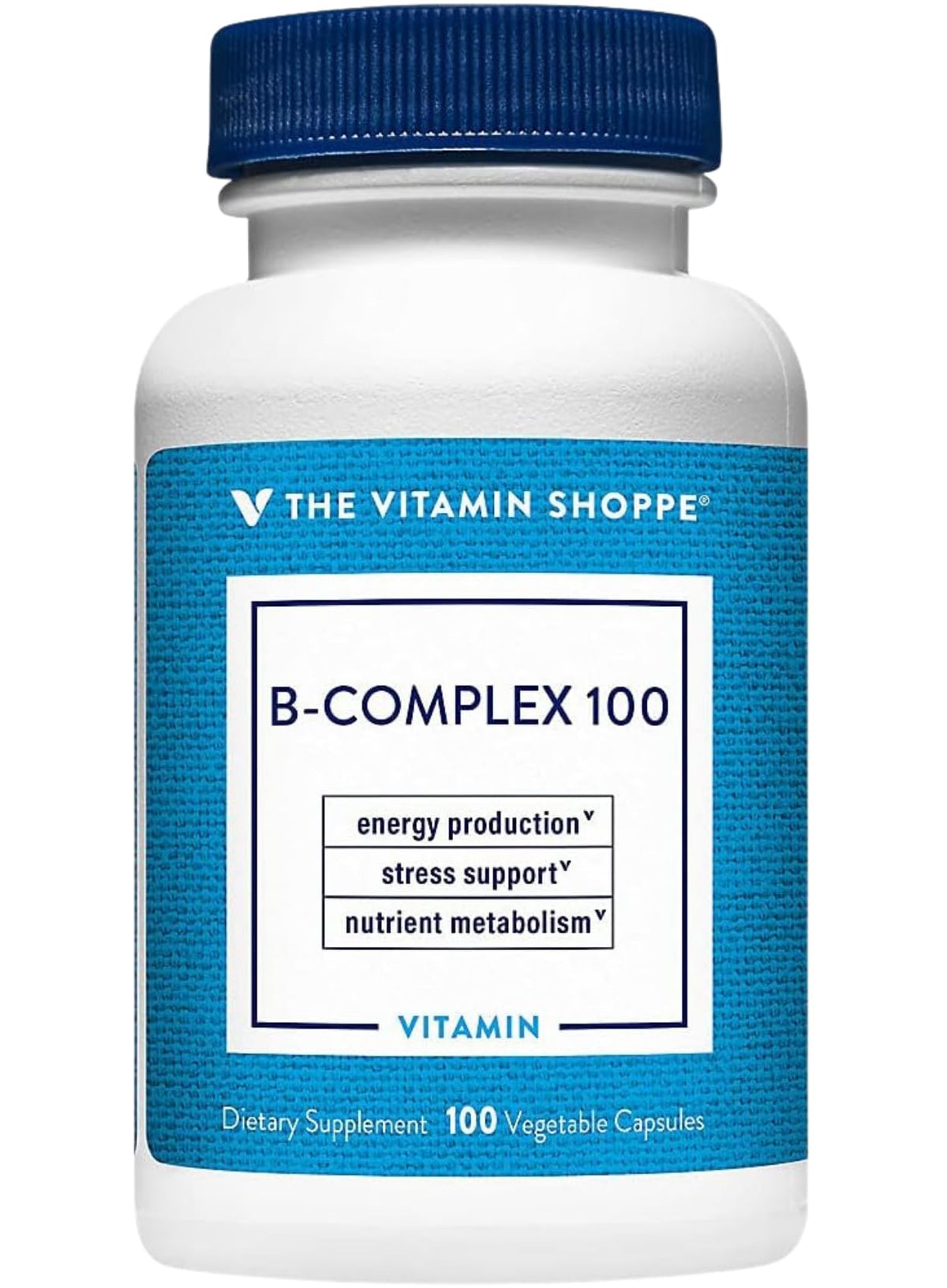 Flacon de 100 capsules végétales de B-Complex de The Vitamin Shoppe