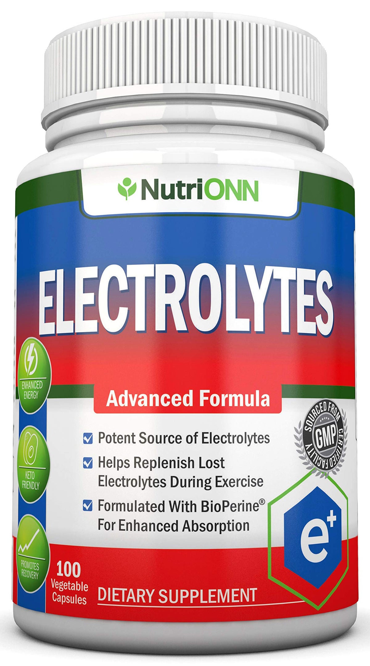 Flacon de 100 capsules végétales NutriONN électrolytes