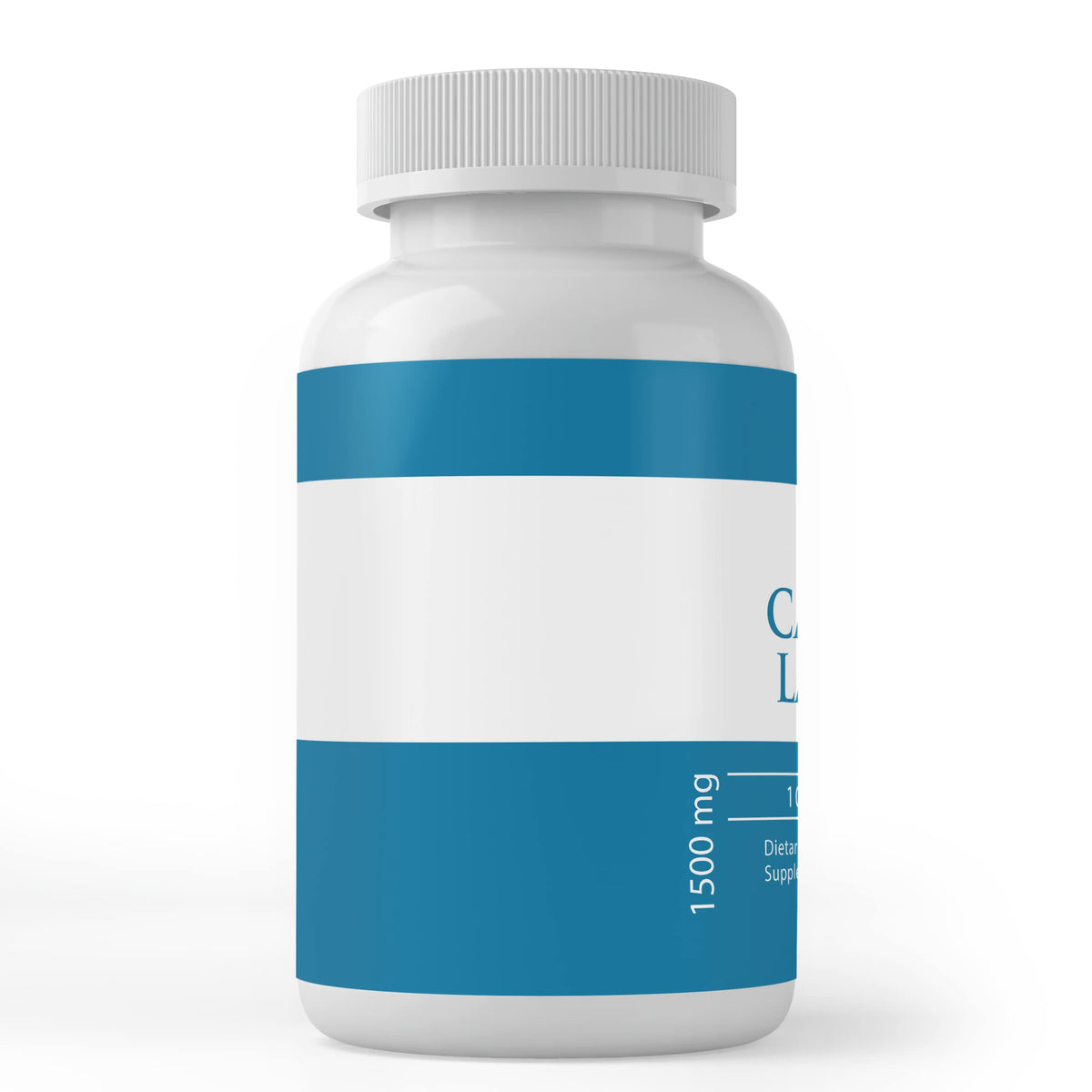 Flacon de 100 gélules de Calcium Lactate, étiquette visible