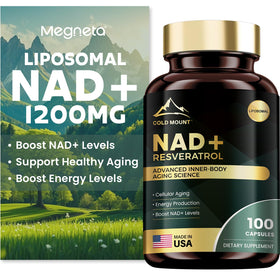 Flacon de 100 gélules de complément alimentaire NAD+ liposomal 1200 mg