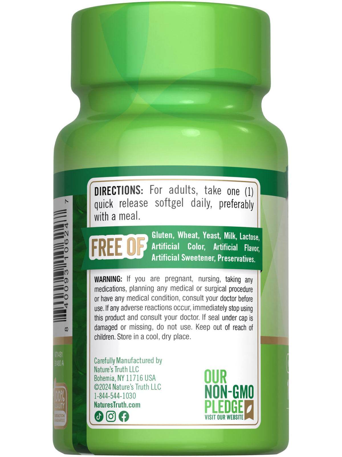 Flacon de 100 gélules souples de Vitamine E Nature's Truth