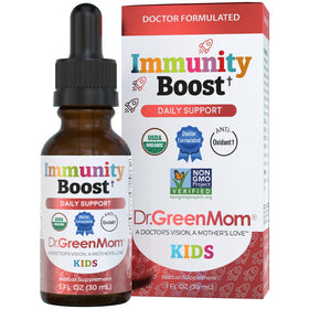 Flacon de 100g de Dr. Green Mom Complément Alimentaire Enfants avec étiquette visible