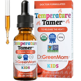 Flacon de 100g des gouttes Temperature Tamer de Dr. Green Mom