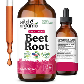 Flacon de 118 ml d'extrait de racine de betterave Wild & Organic