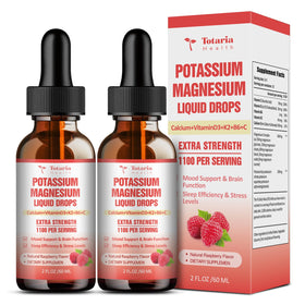Flacon de 118 ml de complément alimentaire liquide Potassium Magnésium de Totaria