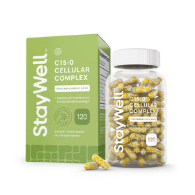 Flacon de 120 capsules d'acide pentadécanoïque C15:0 de Stay-Well Naturals