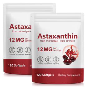 Flacon de 120 capsules d'astaxanthine ITSDAWN 12mg