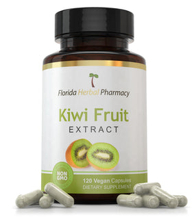 Flacon de 120 capsules d'extrait de kiwi de Florida Herbal Pharmacy
