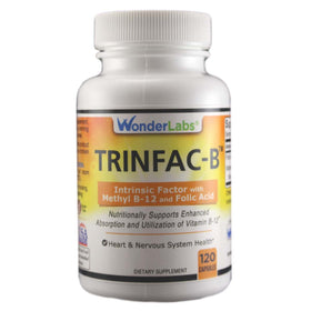 Flacon de 120 capsules d'Intrinsic Factor avec Acide Folique et Vitamine B-12