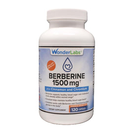 Flacon de 120 capsules de Berberine HCL 1 500mg de Wonder Laboratories