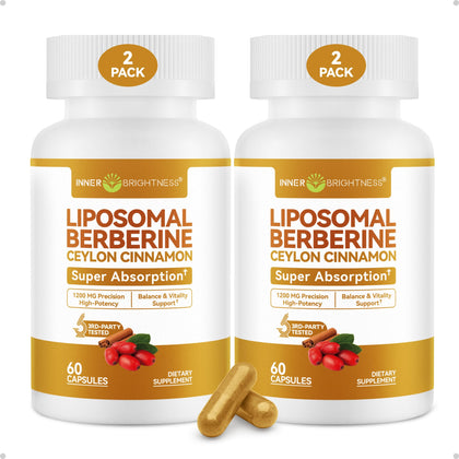 Flacon de 120 capsules de Berbérine Liposomale Inner Brightness