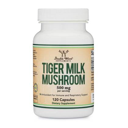 Flacon de 120 capsules de Champignon Tiger Milk 500mg Double Wood