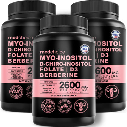 Flacon de 120 capsules de complément alimentaire Inositol 14-en-1 de MEDCHOICE