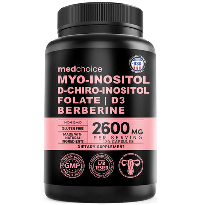 Flacon de 120 capsules de complément alimentaire Inositol 14-en-1 MEDCHOICE